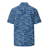 Men's button down shirt - DOTS ON BLUE