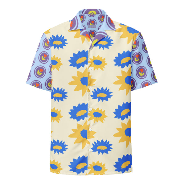 Men's button down shirt - FLOWER FUN