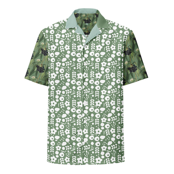 Men's button down shirt -  GREEN OLIVES