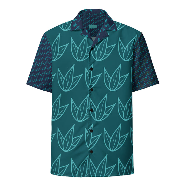 Men's button down shirt - TEAL TIME