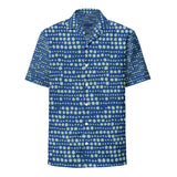 Men's button down shirt - DOTS ON BLUE