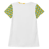 All-Over Print Women's Athletic T-shirt - "BRIGHT EYES DESIGN"