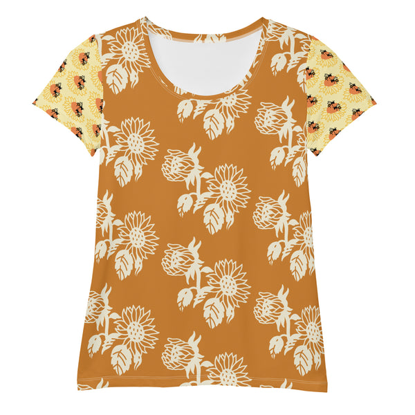 All-Over Print Women's Athletic T-shirt "BEE AMAZING"