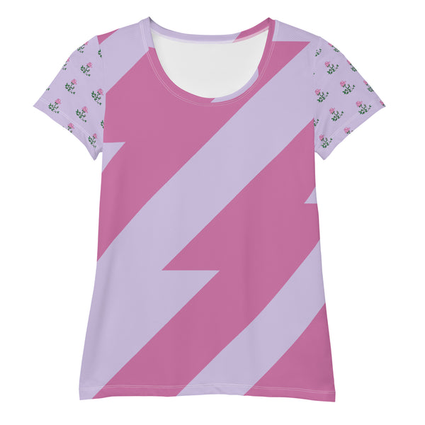 All-Over Print Women's Athletic T-shirt " ROSE PURPLE'