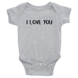 100% cotton onesie "I LOVE YOU"