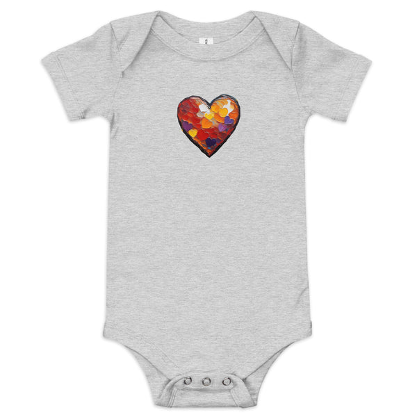 Baby cotton onesie with heart