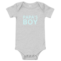 Baby short onesie "PAPA'S BOY"