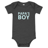 Baby short onesie "PAPA'S BOY"