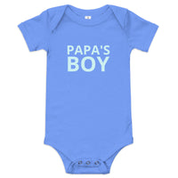 Baby short onesie "PAPA'S BOY"