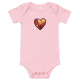 Baby cotton onesie with heart