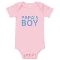 Baby short sleeve onesie "PAPA'S BOY"