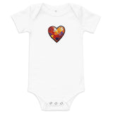 Baby cotton onesie with heart