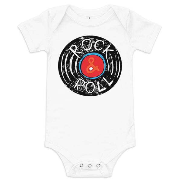 Baby short sleeve onesie "ROCK & ROLL"