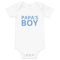 Baby short sleeve onesie "PAPA'S BOY"