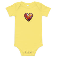 Baby cotton onesie with heart