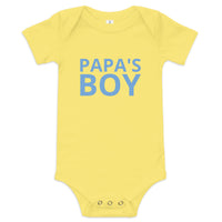 Baby short sleeve onesie "PAPA'S BOY"