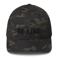 Structured Twill Cap with an elastic stretch band.....comfy!  "BE KIND."