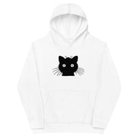 Kids fleece hoodie "CUTE BLACK CAT"