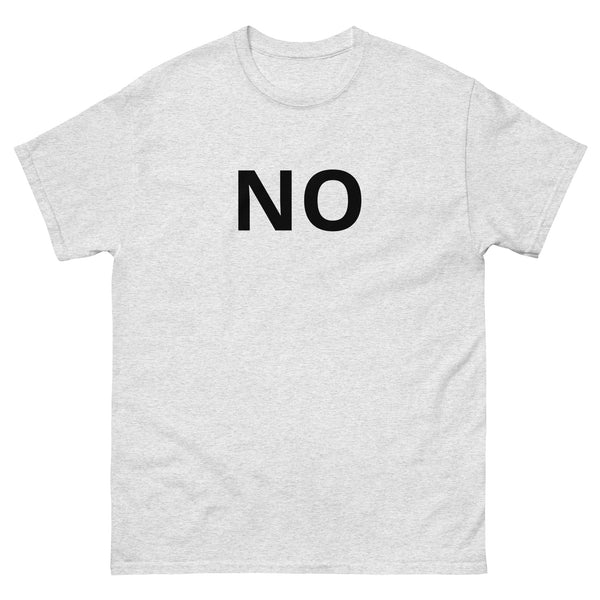 100% cotton tee "NO"