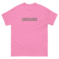 100% cotton classic tee "BECAUSE"