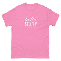 100% cotton classic tee "HELLO SIXTY"