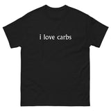 100% cotton t-shirt  "i love carbs"