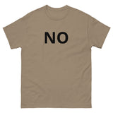 100% cotton tee "NO"