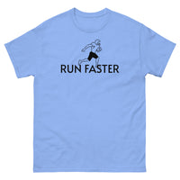 100% cotton men's classic tee "RUN FASTER"