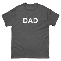 100% cotton classic tee with a more structured look...trendy! "DAD"