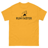 100% cotton men's classic tee "RUN FASTER"