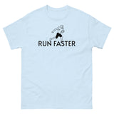 100% cotton men's classic tee "RUN FASTER"