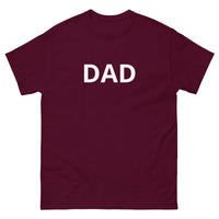 100% cotton classic tee with a more structured look...trendy! "DAD"