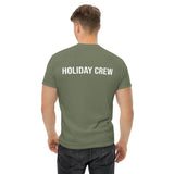 100% cotton classic tee "HOLIDAY CREW" - on back of shirt