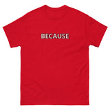 100% cotton classic tee "BECAUSE"