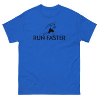 100% cotton men's classic tee "RUN FASTER"