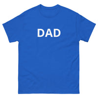 100% cotton classic tee with a more structured look...trendy! "DAD"