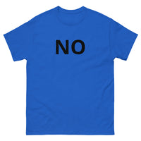 100% cotton tee "NO"