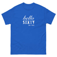 100% cotton classic tee "HELLO SIXTY"