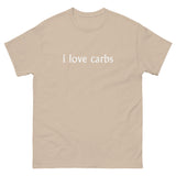 100% cotton t-shirt  "i love carbs"