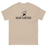 100% cotton men's classic tee "RUN FASTER"