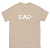 100% cotton classic tee with a more structured look...trendy! "DAD"