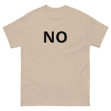 100% cotton tee "NO"