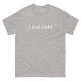 100% cotton t-shirt  "i love carbs"