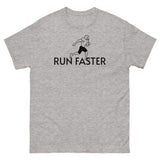 100% cotton men's classic tee "RUN FASTER"