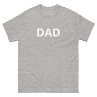 100% cotton classic tee with a more structured look...trendy! "DAD"