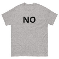 100% cotton tee "NO"