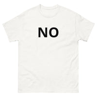 100% cotton tee "NO"