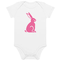 Organic cotton baby bodysuit.  "BUNNY"