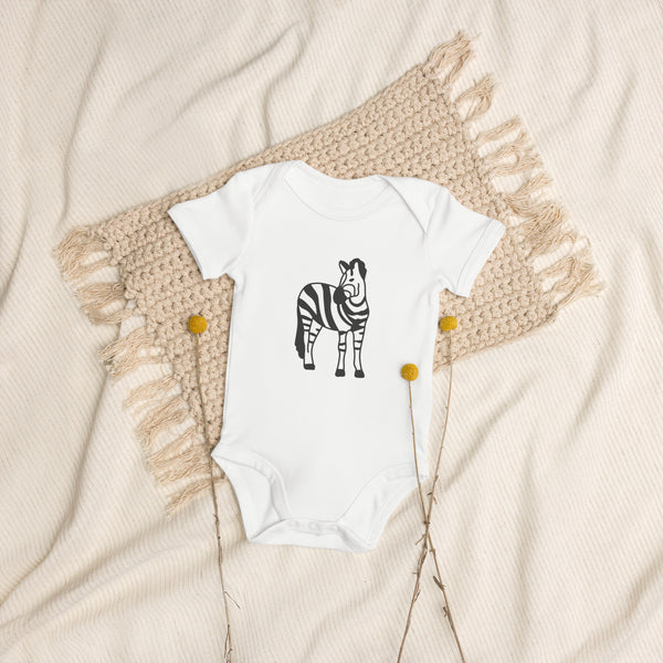 Organic cotton baby onesie "ZEBRA"