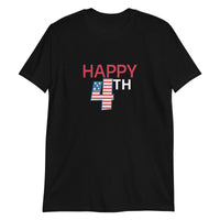 100% cotton t-shirt  "Happy 4th"